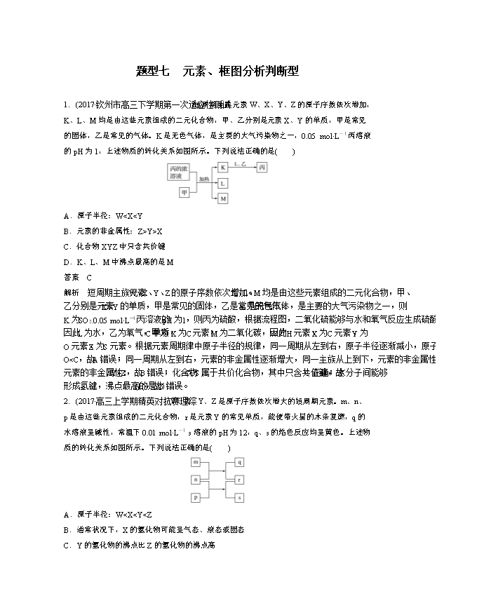 2018版【步步高】高中化学二轮复习高考压轴